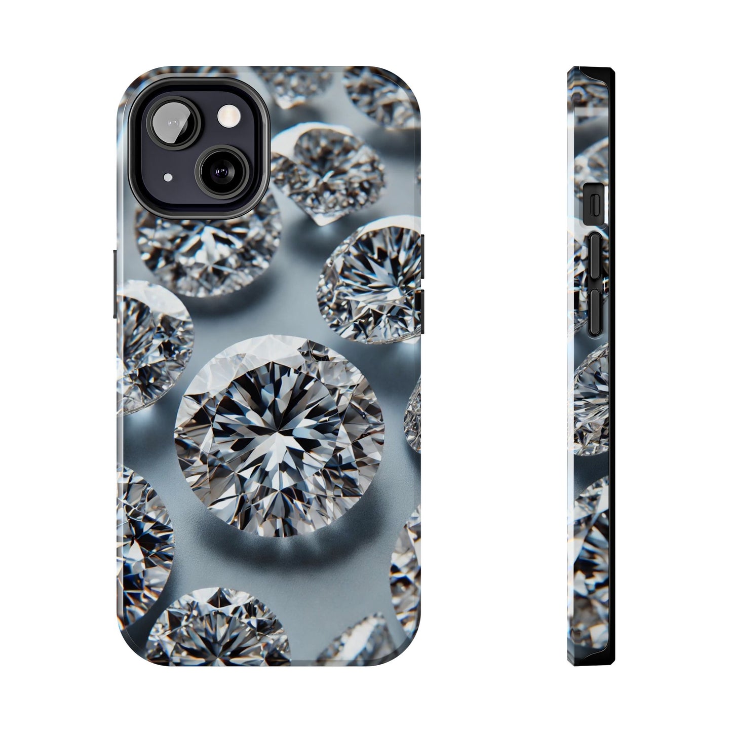 Luxury Diamond Design Phone Case for iPhone or Samsung Galaxy, Bling Crystal Cover