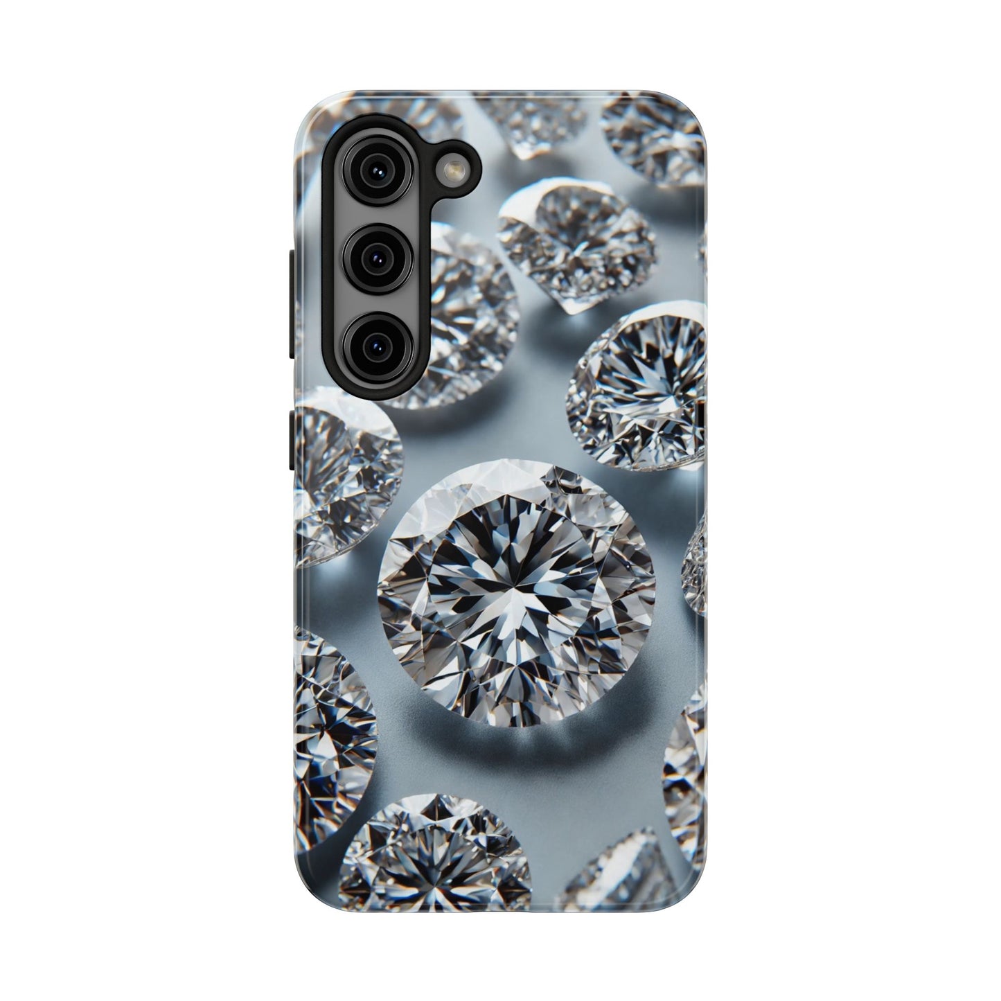 Luxury Diamond Design Phone Case for iPhone or Samsung Galaxy, Bling Crystal Cover