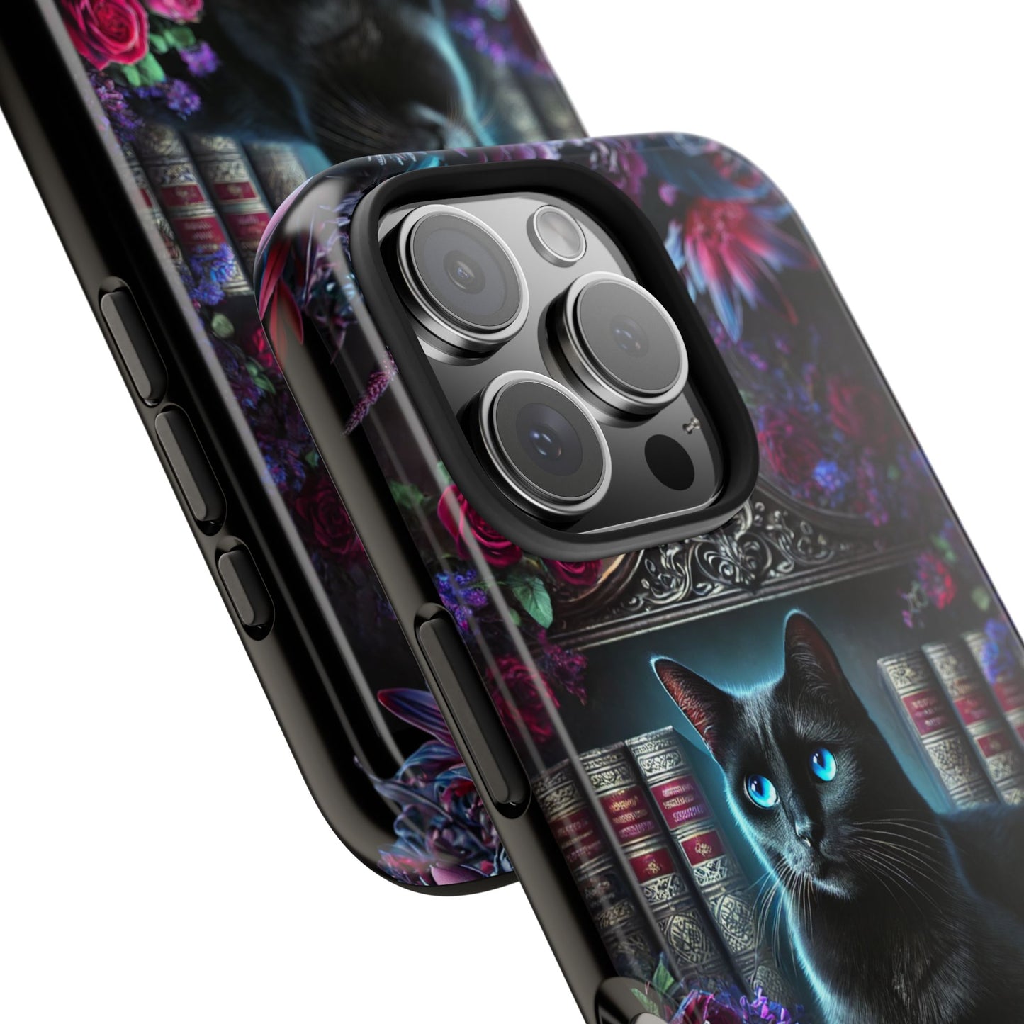 iPhone, Samsung Galaxy Cell Phone Black Cat Bookcase Design