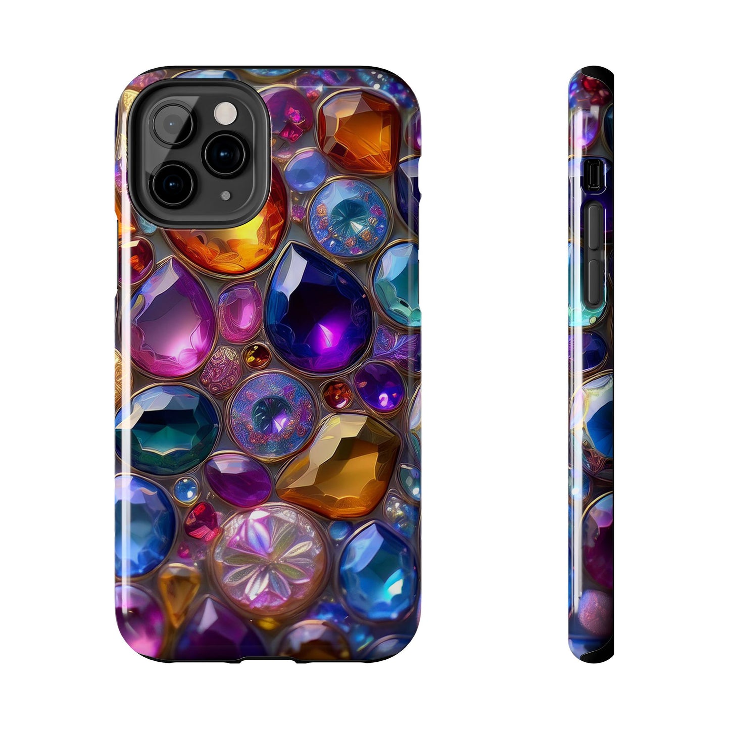 IPhone, Samsung 3D Gems Phone Case, Luxury Jeweled Print Design