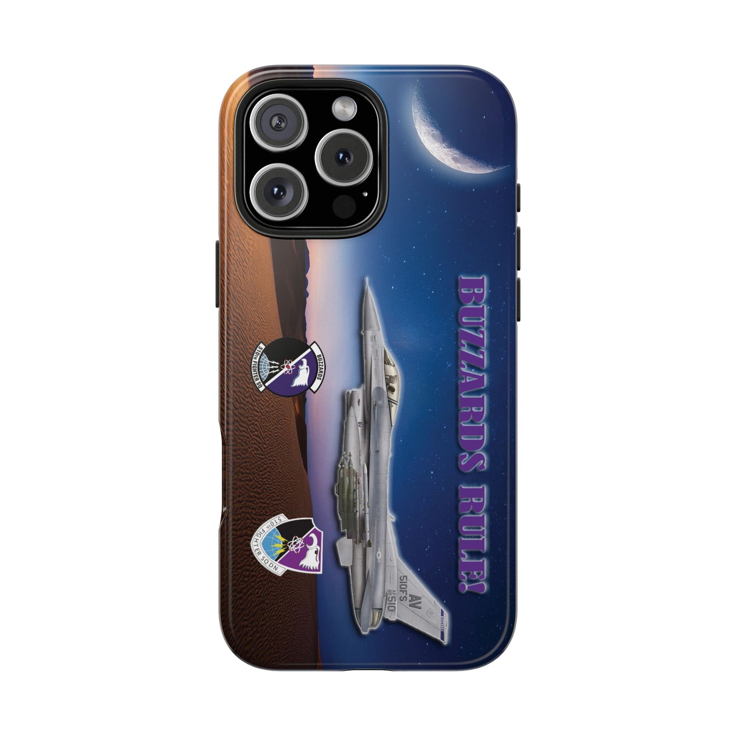 Air Force Squadron 510 iPhone Cell Phone Case,F16 Phone Case, Air Force 510th, Desert Scene