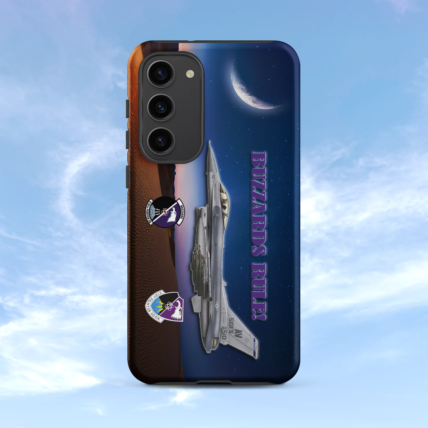 Air Force Squadron 510 Samsung Cell Phone Case, F16 Phone Case, Air Force 510th, Desert Scene
