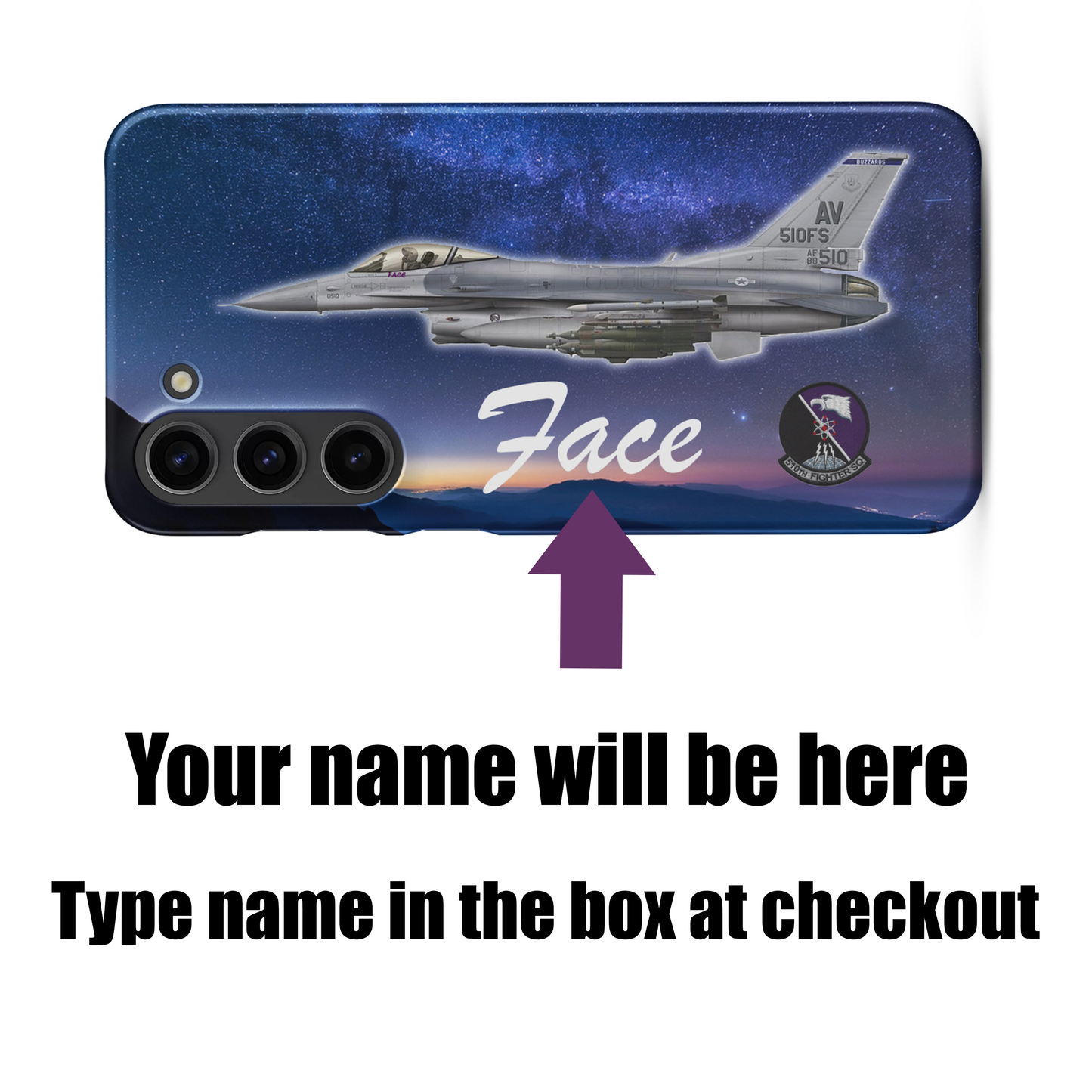 Air Force F16 Fighter Custom Samsung Phone Case, F16 Jet Design