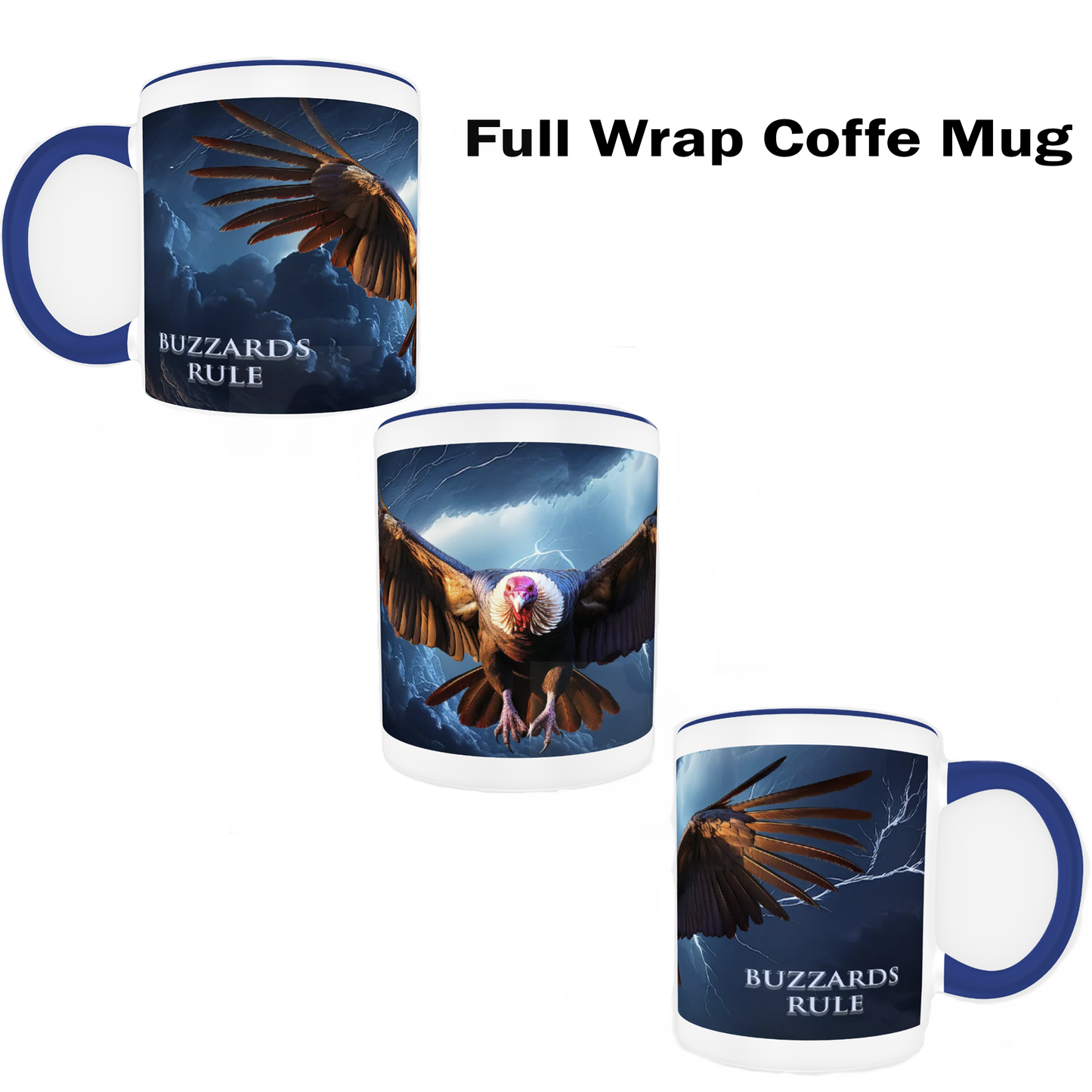 Air Force Squadron 510 Coffee Cup – "Buzzards Rule" Stormy Night Design (11 oz)