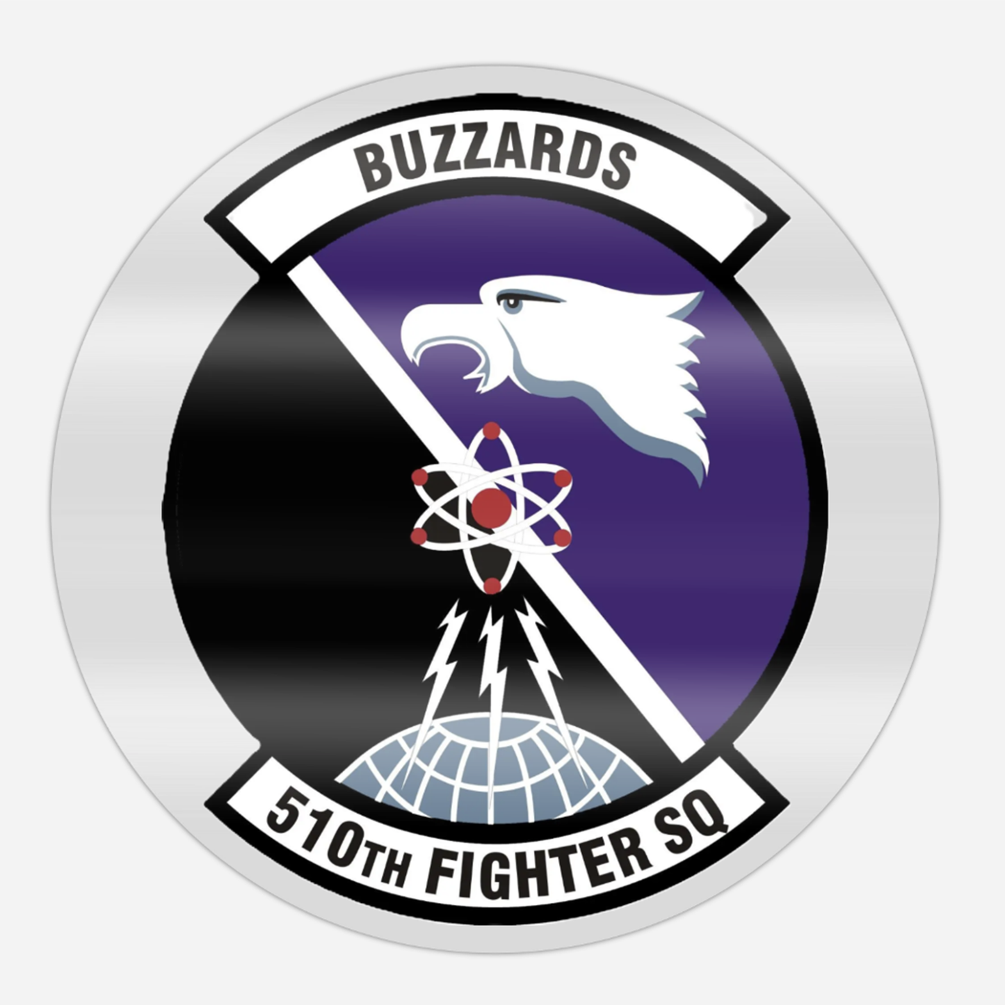 Air Force Squadron 510 with this high-quality window decal featuring the iconic 510th Squadron Patch.