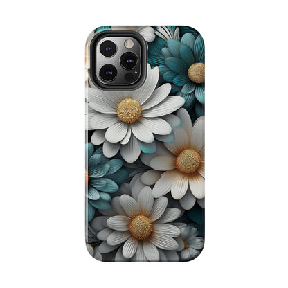 Blue and White Daisy Phone Case – Floral Samsung & iPhone Cover