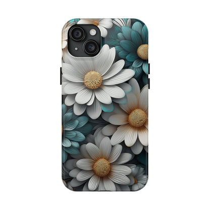 Blue and White Daisy Phone Case – Floral Samsung & iPhone Cover