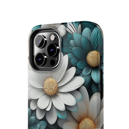 Blue and White Daisy Phone Case – Floral Samsung & iPhone Cover