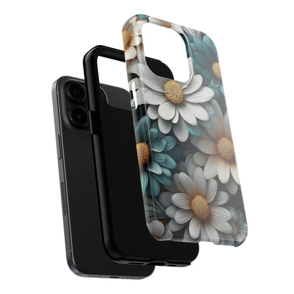 Blue and White Daisy Phone Case – Floral Samsung & iPhone Cover