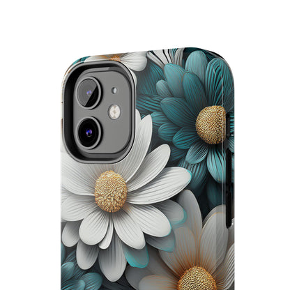 Blue and White Daisy Phone Case – Floral Samsung & iPhone Cover