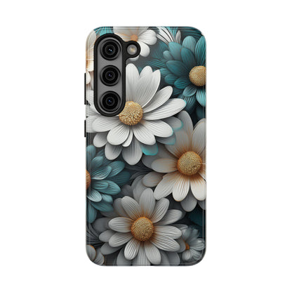 Blue and White Daisy Phone Case – Floral Samsung & iPhone Cover