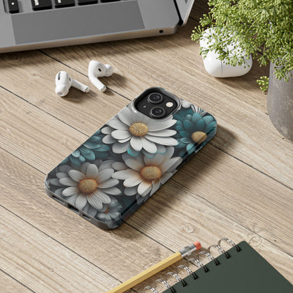 Blue and White Daisy Phone Case – Floral Samsung & iPhone Cover