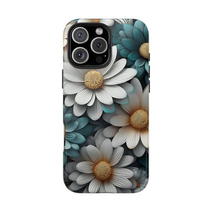 Blue and White Daisy Phone Case – Floral Samsung & iPhone Cover