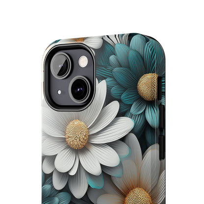 Blue and White Daisy Phone Case – Floral Samsung & iPhone Cover