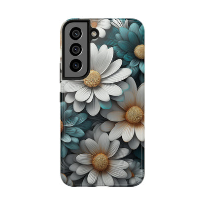 Blue and White Daisy Phone Case – Floral Samsung & iPhone Cover