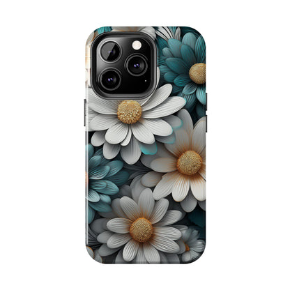 Blue and White Daisy Phone Case – Floral Samsung & iPhone Cover