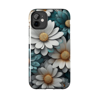 Blue and White Daisy Phone Case – Floral Samsung & iPhone Cover