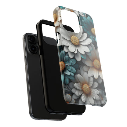 Blue and White Daisy Phone Case – Floral Samsung & iPhone Cover