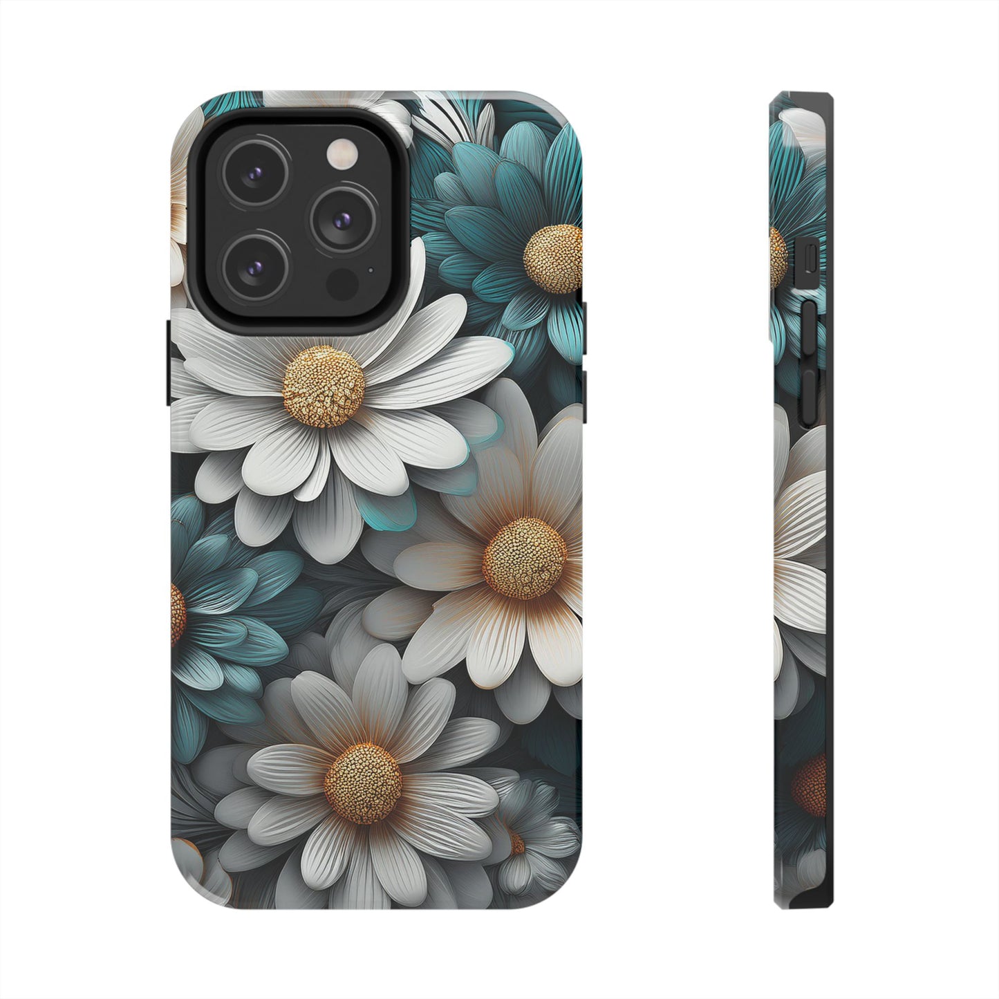 Blue and White Daisy Phone Case – Floral Samsung & iPhone Cover