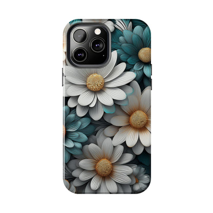 Blue and White Daisy Phone Case – Floral Samsung & iPhone Cover
