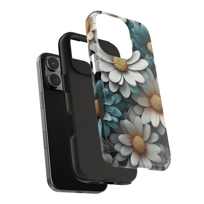 Blue and White Daisy Phone Case – Floral Samsung & iPhone Cover