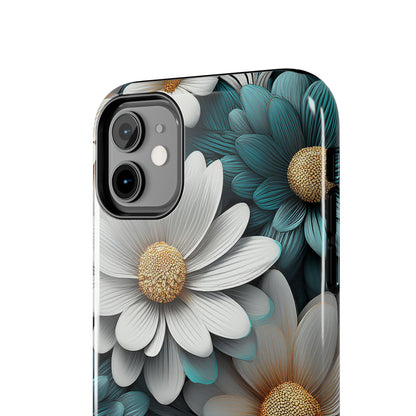 Blue and White Daisy Phone Case – Floral Samsung & iPhone Cover