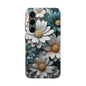Blue and White Daisy Phone Case – Floral Samsung & iPhone Cover