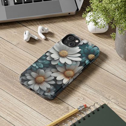 Blue and White Daisy Phone Case – Floral Samsung & iPhone Cover