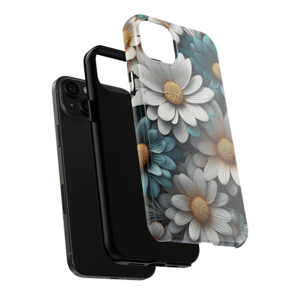 Blue and White Daisy Phone Case – Floral Samsung & iPhone Cover