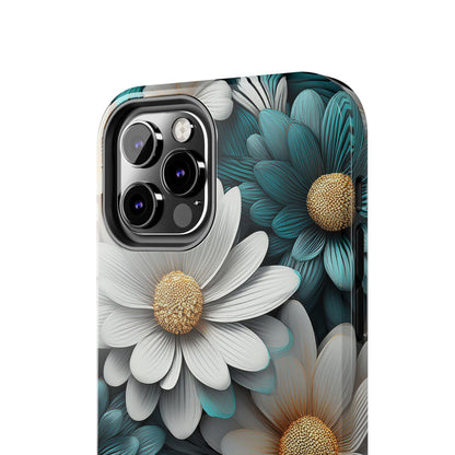 Blue and White Daisy Phone Case – Floral Samsung & iPhone Cover
