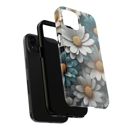 Blue and White Daisy Phone Case – Floral Samsung & iPhone Cover