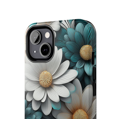 Blue and White Daisy Phone Case – Floral Samsung & iPhone Cover