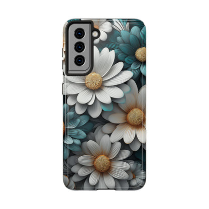 Blue and White Daisy Phone Case – Floral Samsung & iPhone Cover