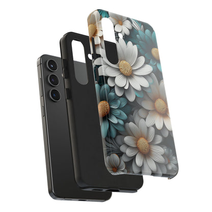 Blue and White Daisy Phone Case – Floral Samsung & iPhone Cover