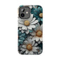 Blue and White Daisy Phone Case – Floral Samsung & iPhone Cover