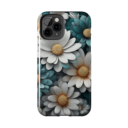 Blue and White Daisy Phone Case – Floral Samsung & iPhone Cover