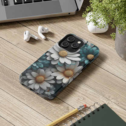 Blue and White Daisy Phone Case – Floral Samsung & iPhone Cover
