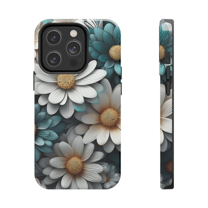 Blue and White Daisy Phone Case – Floral Samsung & iPhone Cover