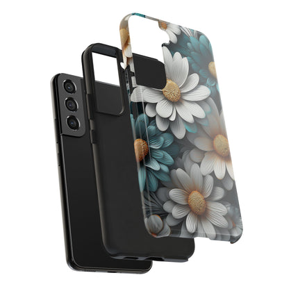 Blue and White Daisy Phone Case – Floral Samsung & iPhone Cover