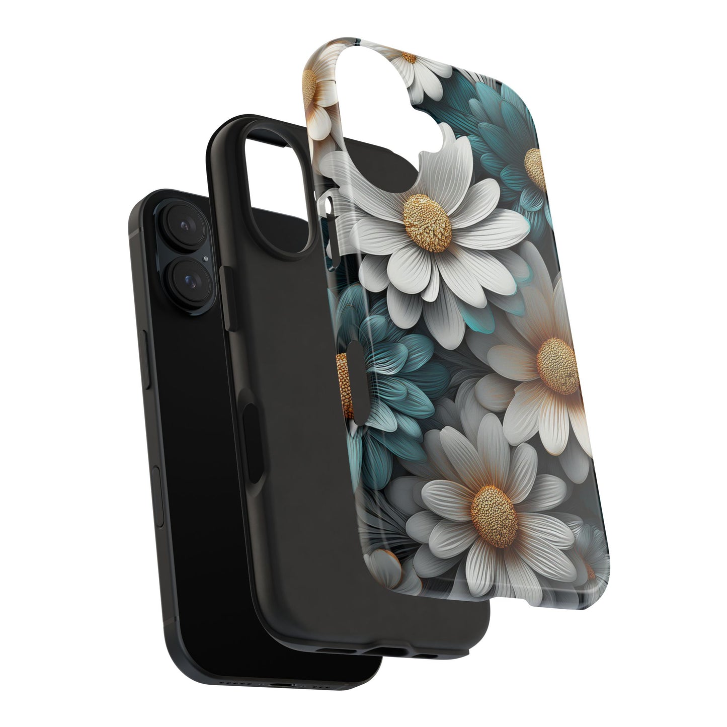 Blue and White Daisy Phone Case – Floral Samsung & iPhone Cover