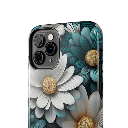 Blue and White Daisy Phone Case – Floral Samsung & iPhone Cover