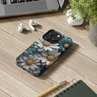Blue and White Daisy Phone Case – Floral Samsung & iPhone Cover