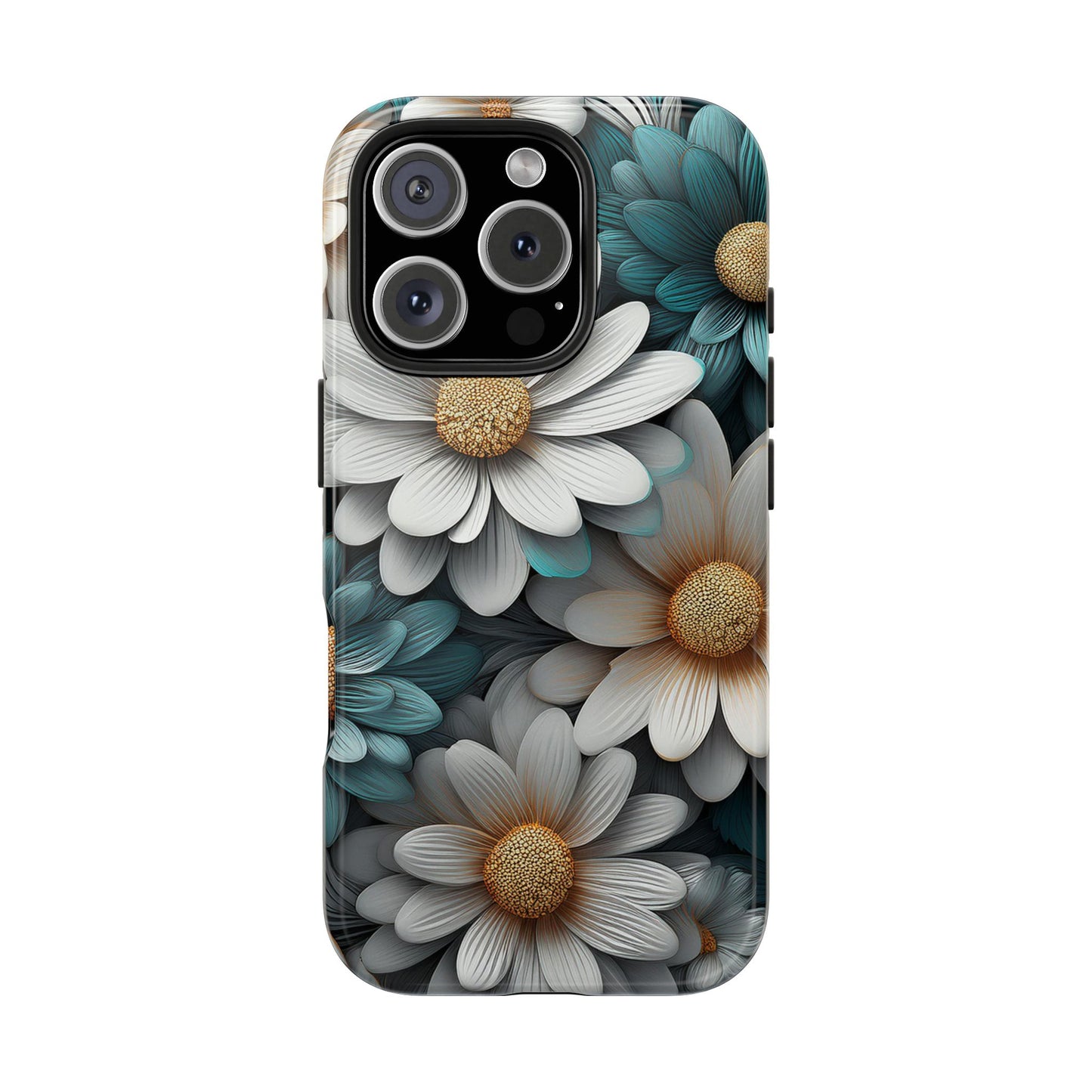 Blue and White Daisy Phone Case – Floral Samsung & iPhone Cover