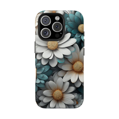 Blue and White Daisy Phone Case – Floral Samsung & iPhone Cover