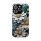 Blue and White Daisy Phone Case – Floral Samsung & iPhone Cover