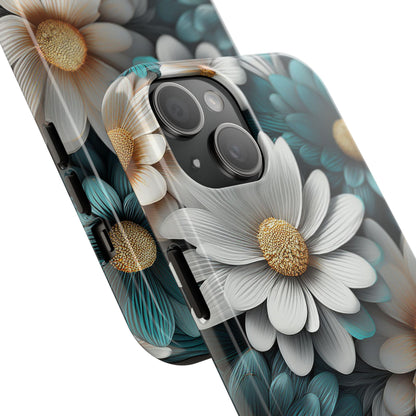 Blue and White Daisy Phone Case – Floral Samsung & iPhone Cover