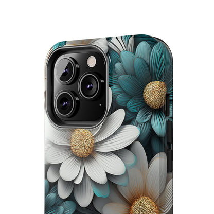 Blue and White Daisy Phone Case – Floral Samsung & iPhone Cover